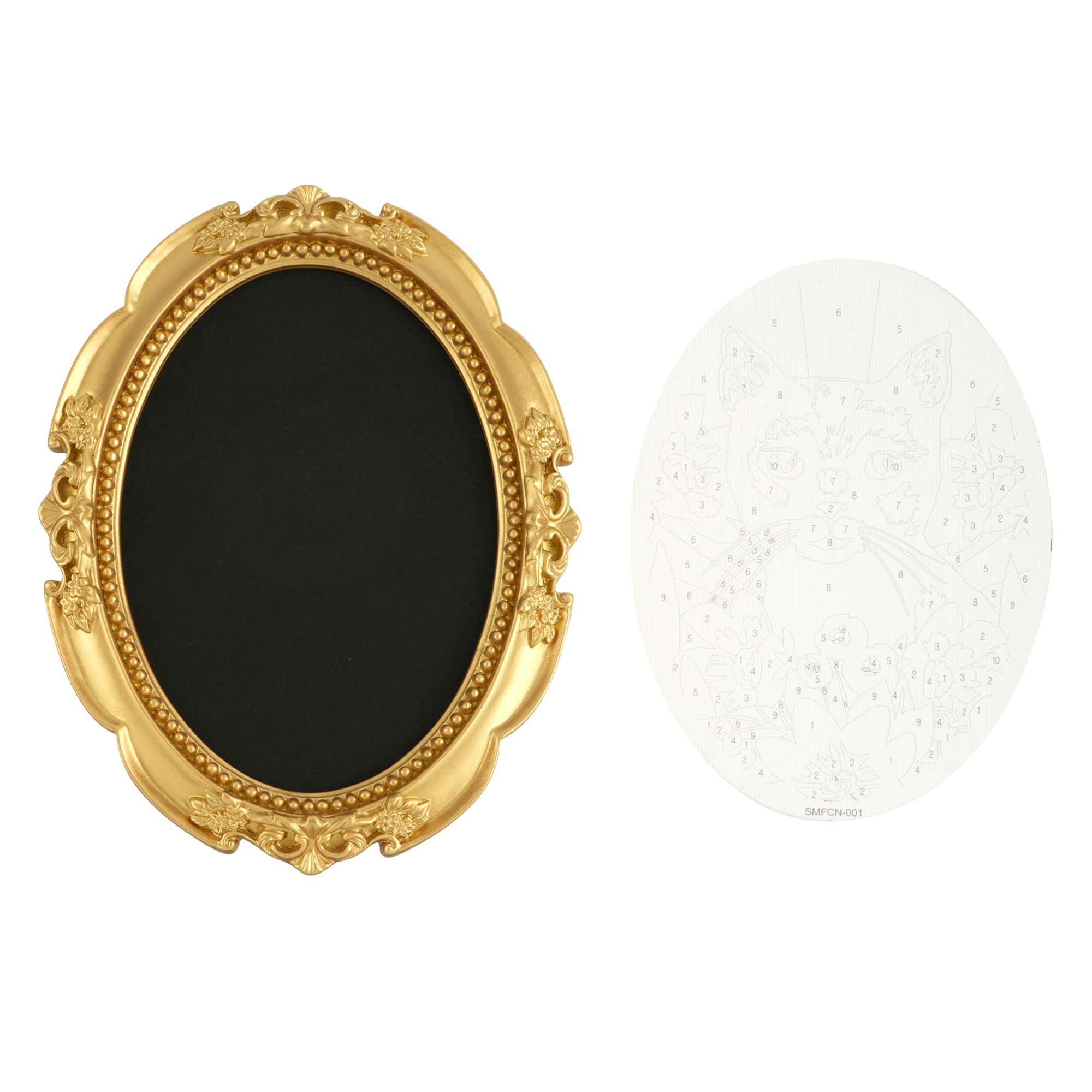 Cat with Florals Paint-by-Number Framed Mini Kit by Artist's Loft®